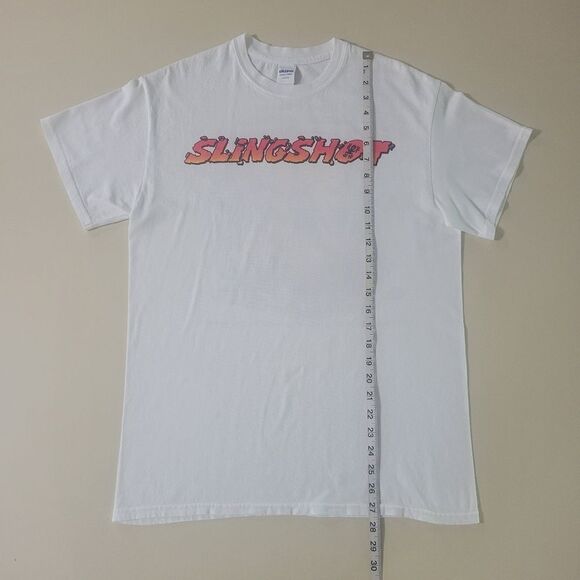 Gildan Men's White Crewneck Slingshot Souvenir Graphic Short Sleeve Tee - Picture 5 of 13